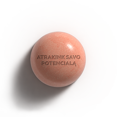 Burbulo formos paveikslėlis su tekstu: atrakink savo potencialą