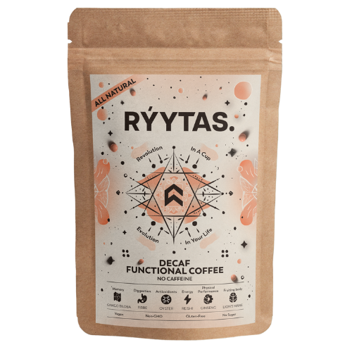 RÝYTAS. Funkcinė grybų kava be kofeino – energijai ir fokusui